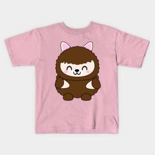 Kawaii Baby Llama Kids T-Shirt